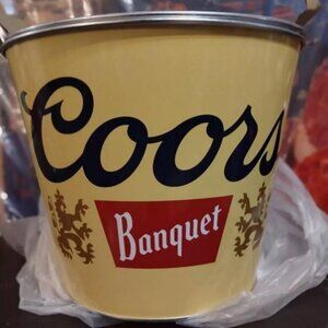 Coors Banquet Beer Ice Buckets Original Coors Light Golden Color New